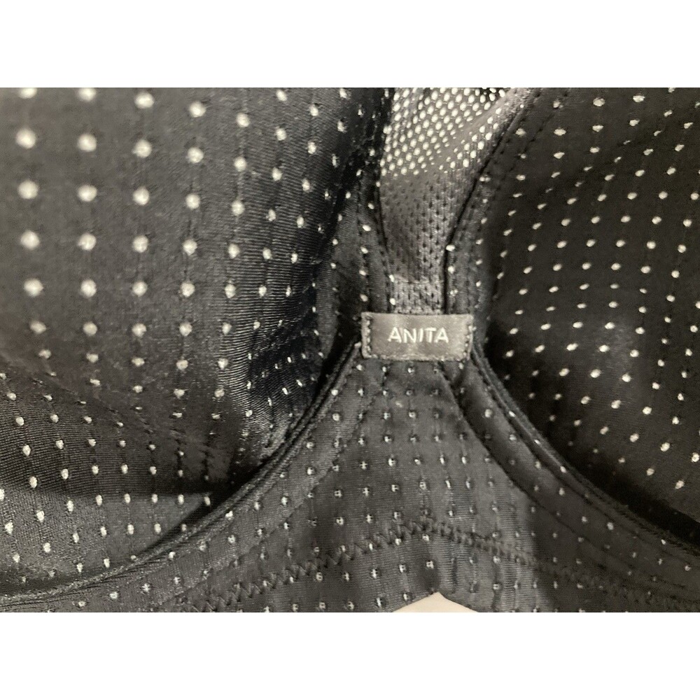 Anita Active Sports Bra 32D Black WireX Adjustable High Impact Moisture Wicking - Picture 3 of 10